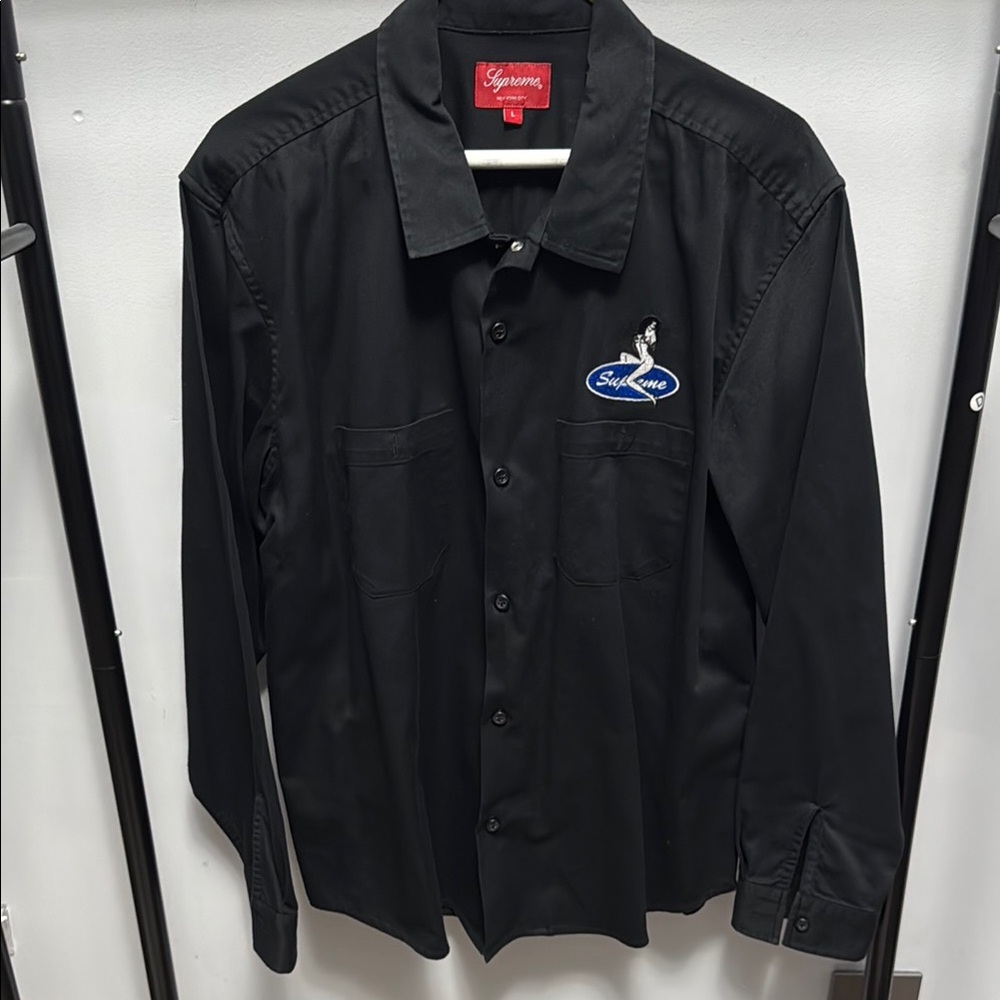 Supreme Black Button-Up Shirt